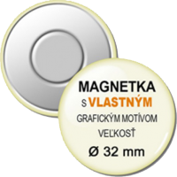 Magnetické odznaky s vlastnou potlačou 32mm